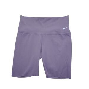 Nike Zenvy Dri-Fit Biker Shorts Women’s Large Purple High Rise Compression